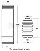 BOGE 890490 - Juego de guardapolvos, amortiguador - Service Kit