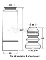 BOGE 891260 - Juego de guardapolvos, amortiguador - Service Kit