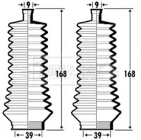 BORG & BECK BSG3358 - Juego de fuelles, dirección