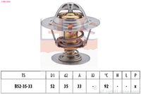 MDR EPS1880 396S - Termostato, refrigerante