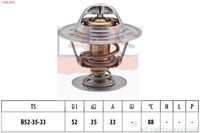 MDR EPS1880 394S - Termostato, refrigerante