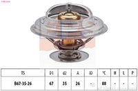 GATES TH14392G1 - Termostato, refrigerante