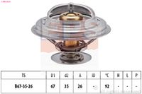 GATES TH14392G1 - Termostato, refrigerante
