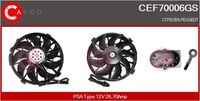 CASCO CEF70006GS - Motor eléctrico, ventilador del radiador - Genuine