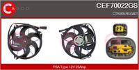 CASCO CEF70022GS - Motor eléctrico, ventilador del radiador - Genuine
