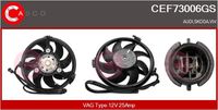 CASCO CEF73006GS - Motor eléctrico, ventilador del radiador - Genuine