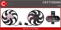 CASCO CEF77322AS - Ventilador, refrigeración del motor - Brand New HQ