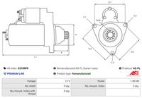 AS-PL S2109PR - Motor de arranque - Remanufacturado AS