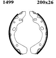 BREMBO S49504 - Juego de zapatas de frenos - ESSENTIAL LINE