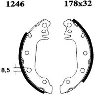 BREMBO H24004 - Juego de zapatas de frenos - ESSENTIAL LINE - Standard Kit