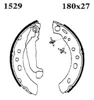 BREMBO H23010 - Juego de zapatas de frenos - ESSENTIAL LINE - Standard Kit