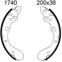 BREMBO S49518 - Juego de zapatas de frenos - ESSENTIAL LINE