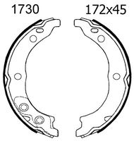 BREMBO S61541 - Juego de zapatas de frenos, freno de estacionamiento - ESSENTIAL LINE