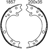 BREMBO S28517 - Juego de zapatas de frenos, freno de estacionamiento - ESSENTIAL LINE