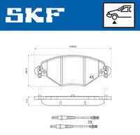 SKF VKBP 80463 E - Juego de pastillas de freno