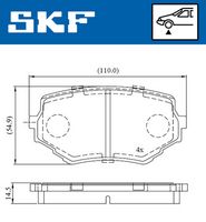 SKF VKBP 80531 A - Juego de pastillas de freno