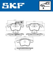 SKF VKBP 80589 E - Juego de pastillas de freno
