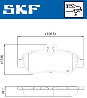 SKF VKBP 90071 E - Juego de pastillas de freno