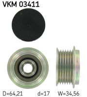 SKF VKM03411 - Rueda libre alternador