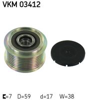 SKF VKM 03412 - Rueda libre alternador
