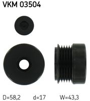 SKF VKM03504 - Rueda libre alternador