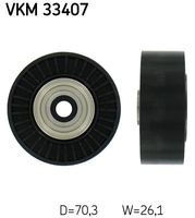 SKF VKM33407 - Polea inversión/guía, correa poli V