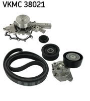 SKF VKMC38021 - Bomba de agua + kit de correa poli V