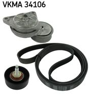 SKF VKMA34106 - Juego de correas trapeciales poli V