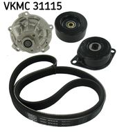 SKF VKMC31115 - Bomba de agua + kit de correa poli V