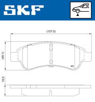SKF VKBP 80648 - Juego de pastillas de freno