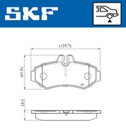 SKF VKBP 91027 - Juego de pastillas de freno