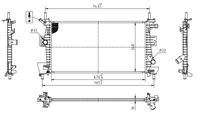HART 637130 - Radiador, refrigeración del motor