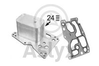 Aslyx AS521255 - Radiador de aceite, aceite motor
