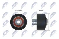NTY RNKCT040 - Polea tensora, correa trapezoidal