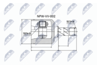 NTY NPWVV002 - Juego de articulación, árbol de transmisión