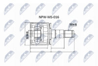 NTY NPWMS016 - Juego de articulación, árbol de transmisión