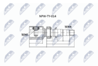 NTY NPWTY014 - Juego de articulación, árbol de transmisión