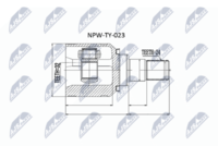 NTY NPWTY023 - Juego de articulación, árbol de transmisión