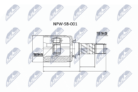 NTY NPWSB001 - Juego de articulación, árbol de transmisión