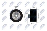 NTY RNKFR037 - Polea tensora, correa trapezoidal