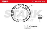 Stark SKBS0450145 - Juego de zapatas de frenos, freno de estacionamiento