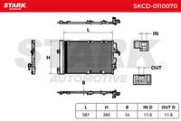 STARK SKCD0110070 - Condensador, aire acondicionado