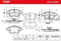 Stark SKAD-1008 - Juego de pastillas de freno