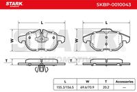 Stark SKBP-0010043 - Juego de pastillas de freno
