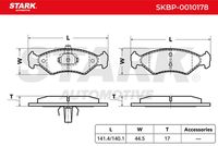 Stark SKBP0010178 - Juego de pastillas de freno