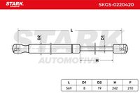 Stark SKGS-0220420 - Muelle neumático, maletero/compartimento de carga