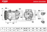 STARK SKKM-0340084 - Compresor, aire acondicionado