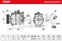 STARK SKKM0340279 - Compresor, aire acondicionado