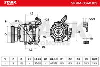 STARK SKKM0340389 - Compresor, aire acondicionado
