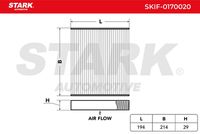 Stark SKIF-0170020 - Filtro, aire habitáculo